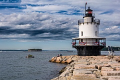 Rolling Clouds and Small Boat by Spring Point Ledge Light